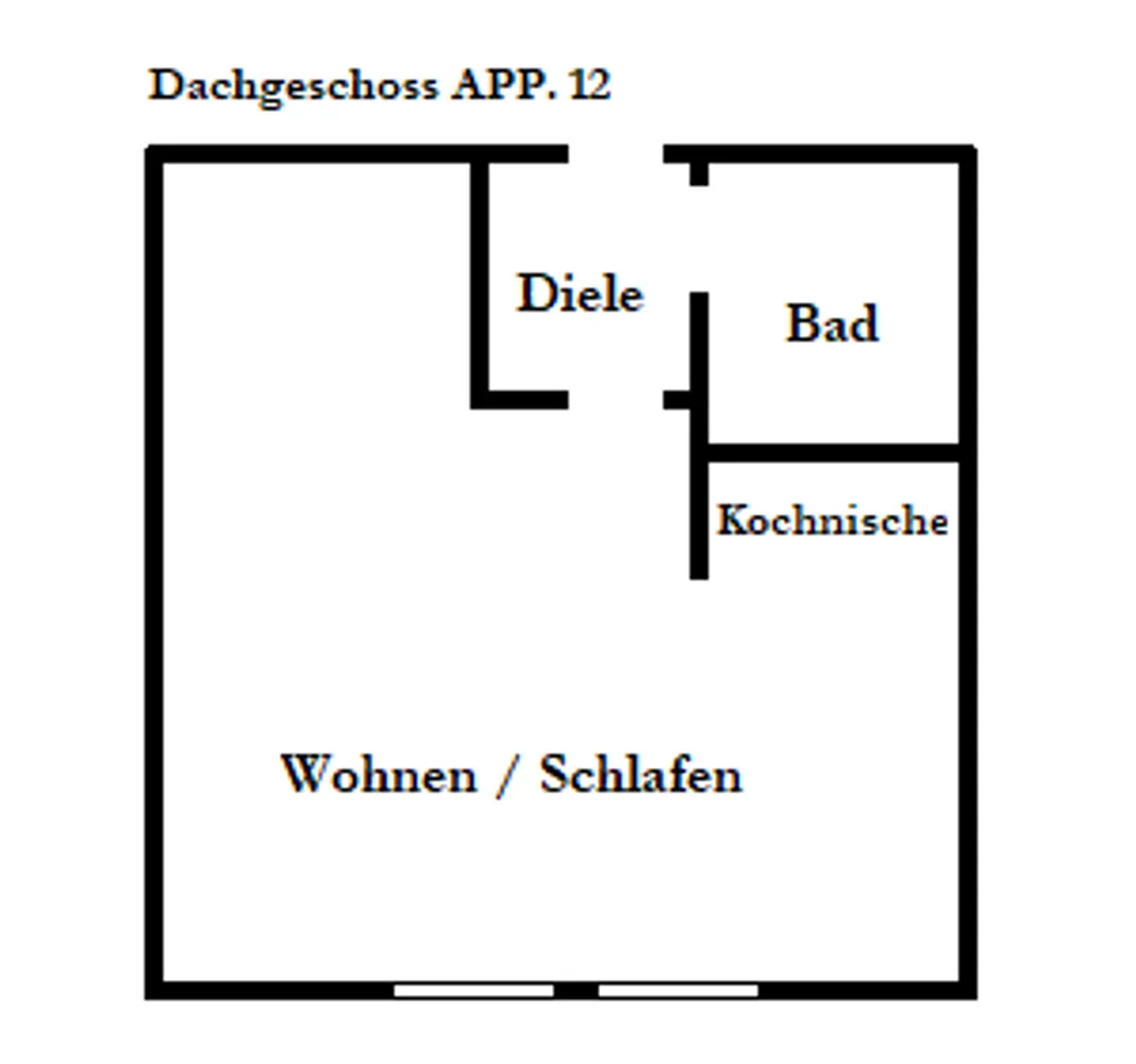 2 Zimmer Wohnung mit 32 m² in Velbert – Bild 2