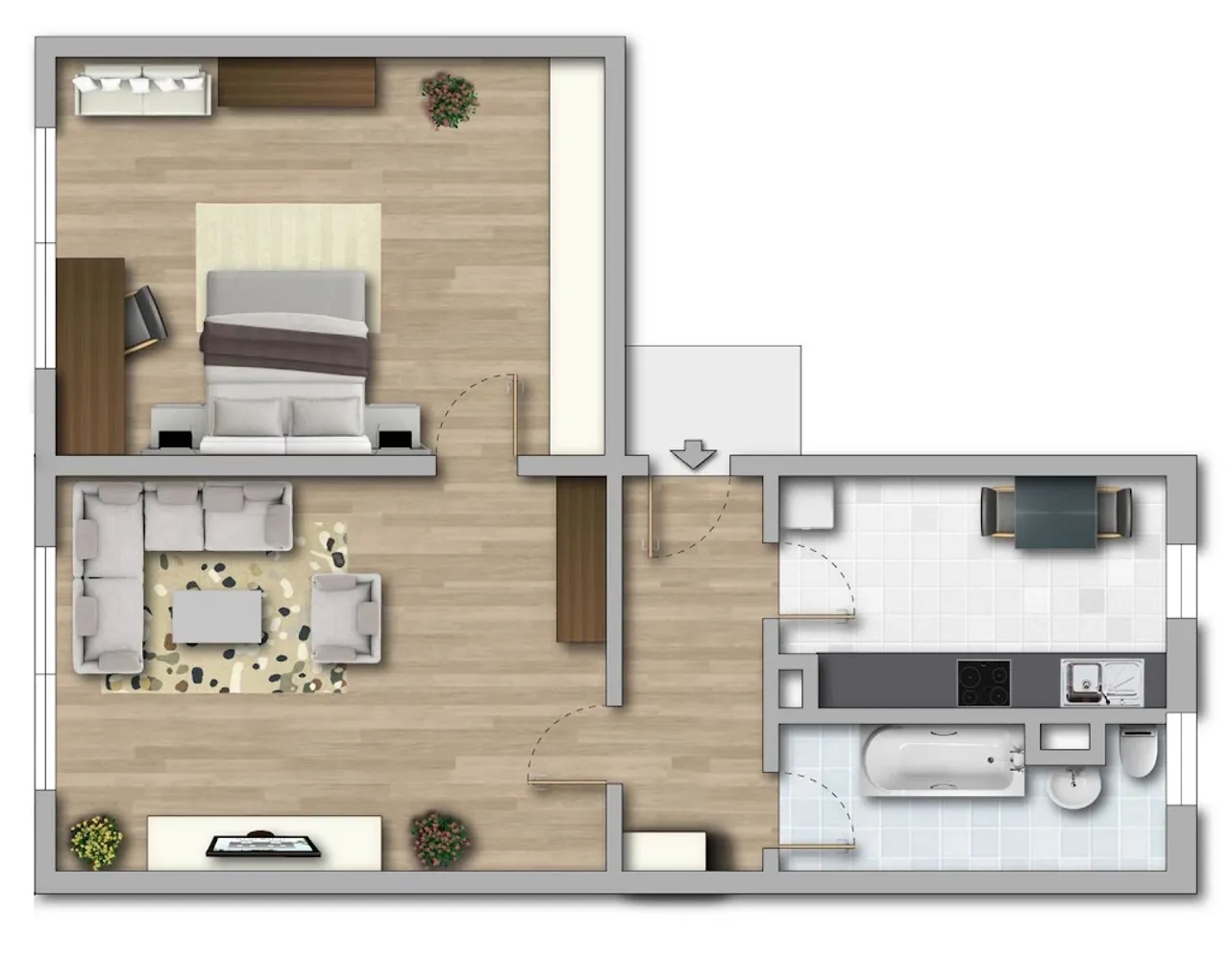 2 Zimmer Wohnung mit 47 m² in Borna – Bild 6