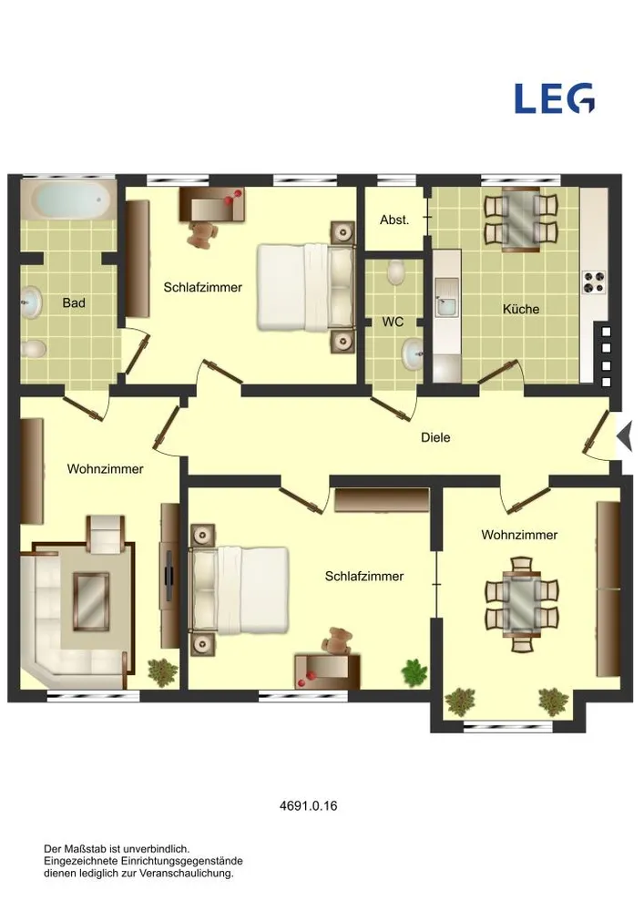 4 Zimmer Wohnung mit 110 m² in Duisburg – Bild 2