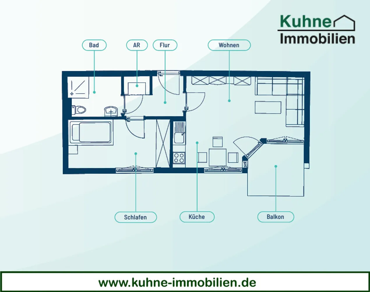 2 Zimmer Wohnung mit 43 m² in Lünen – Bild 10