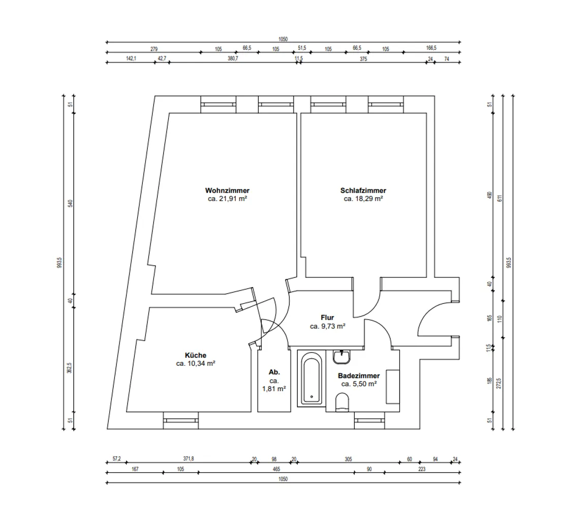 2 Zimmer Wohnung mit 68 m² in Halle (Saale) – Bild 10