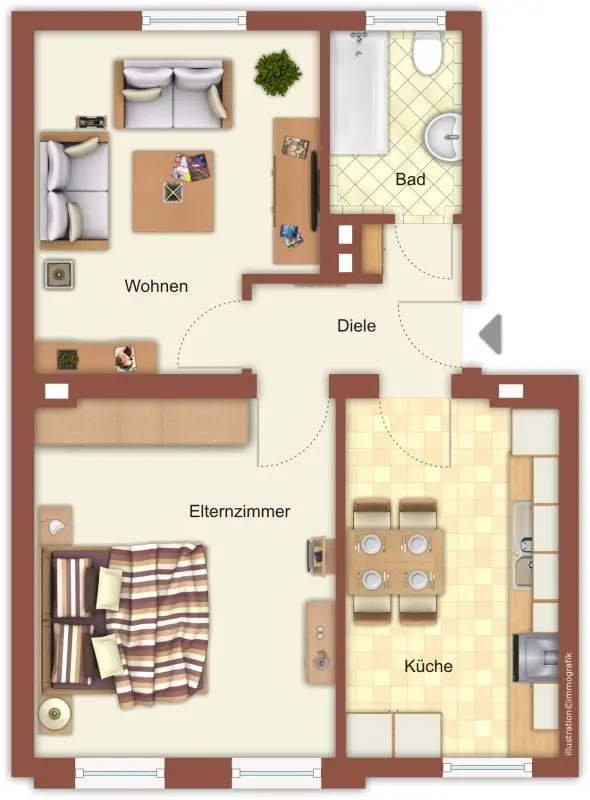 2 Zimmer Wohnung mit 53 m² in Mönchengladbach – Bild 3
