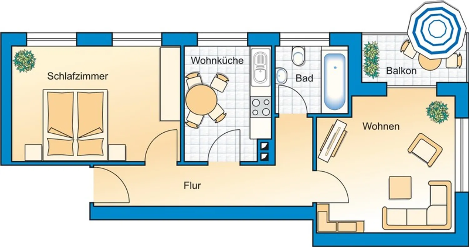 2 room apartment with 53 m² in Munich – Photo 4