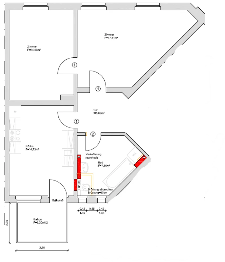 2 Zimmer Wohnung mit 63 m² in Halle (Saale) – Bild 8
