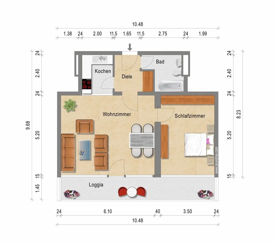 2 room apartment with 71 m² in Kaarst – Photo 10