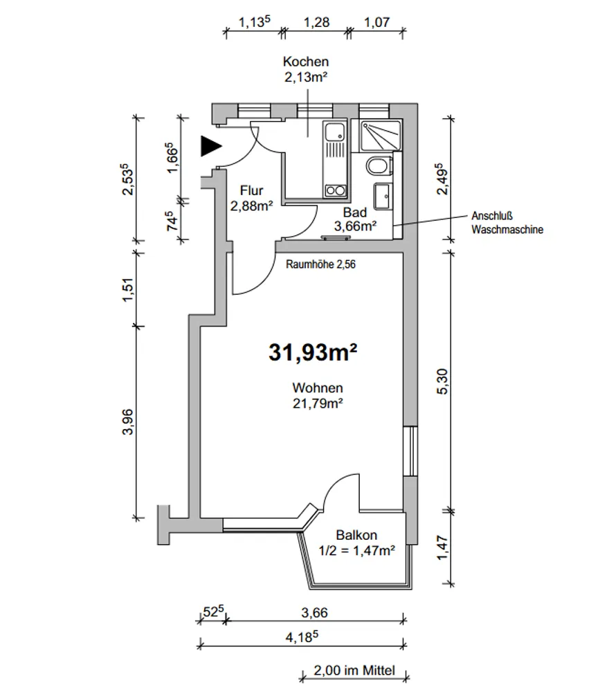 1 Zimmer Wohnung mit 32 m² in Hamburg – Bild 6