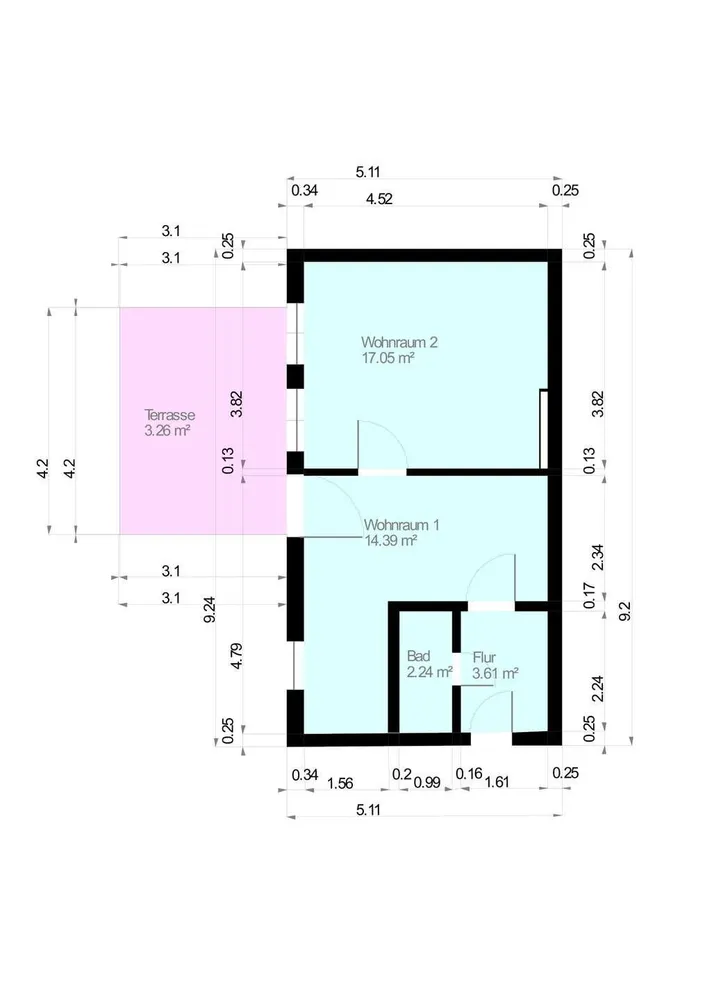 2 room apartment with 41 m² in Cologne – Photo 2