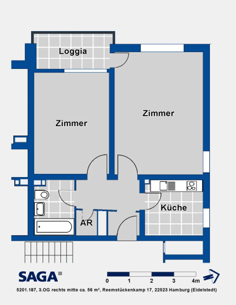 2 Zimmer Wohnung mit 56 m² in Hamburg – Bild 5