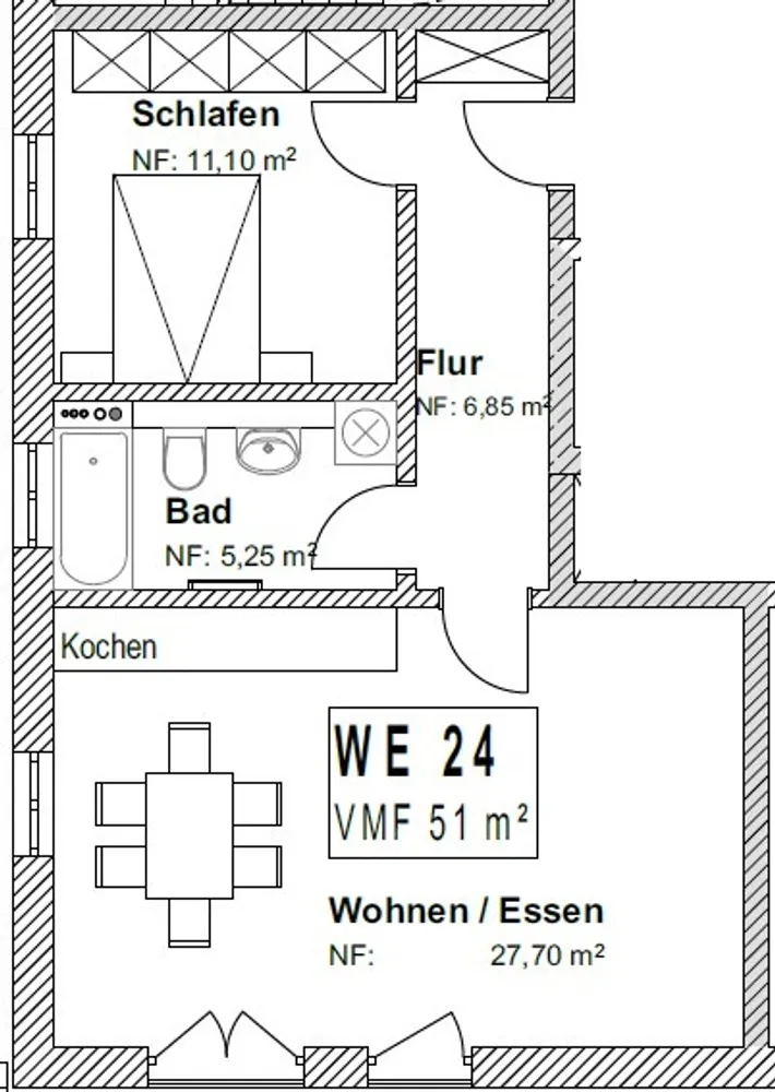 2 Zimmer Wohnung mit 52 m² in Landshut – Bild 3
