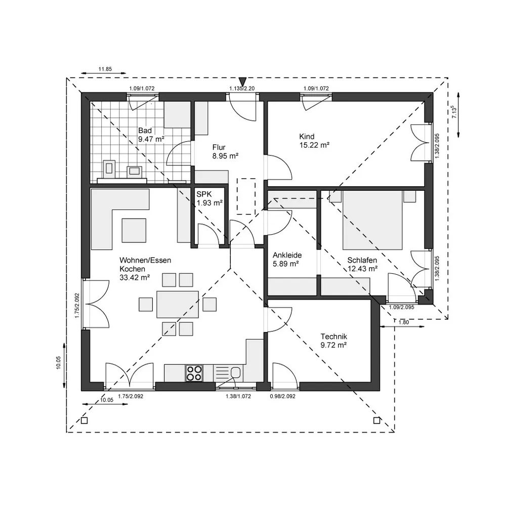 3 Zimmer Haus mit 98 m² in Iserlohn – Bild 2