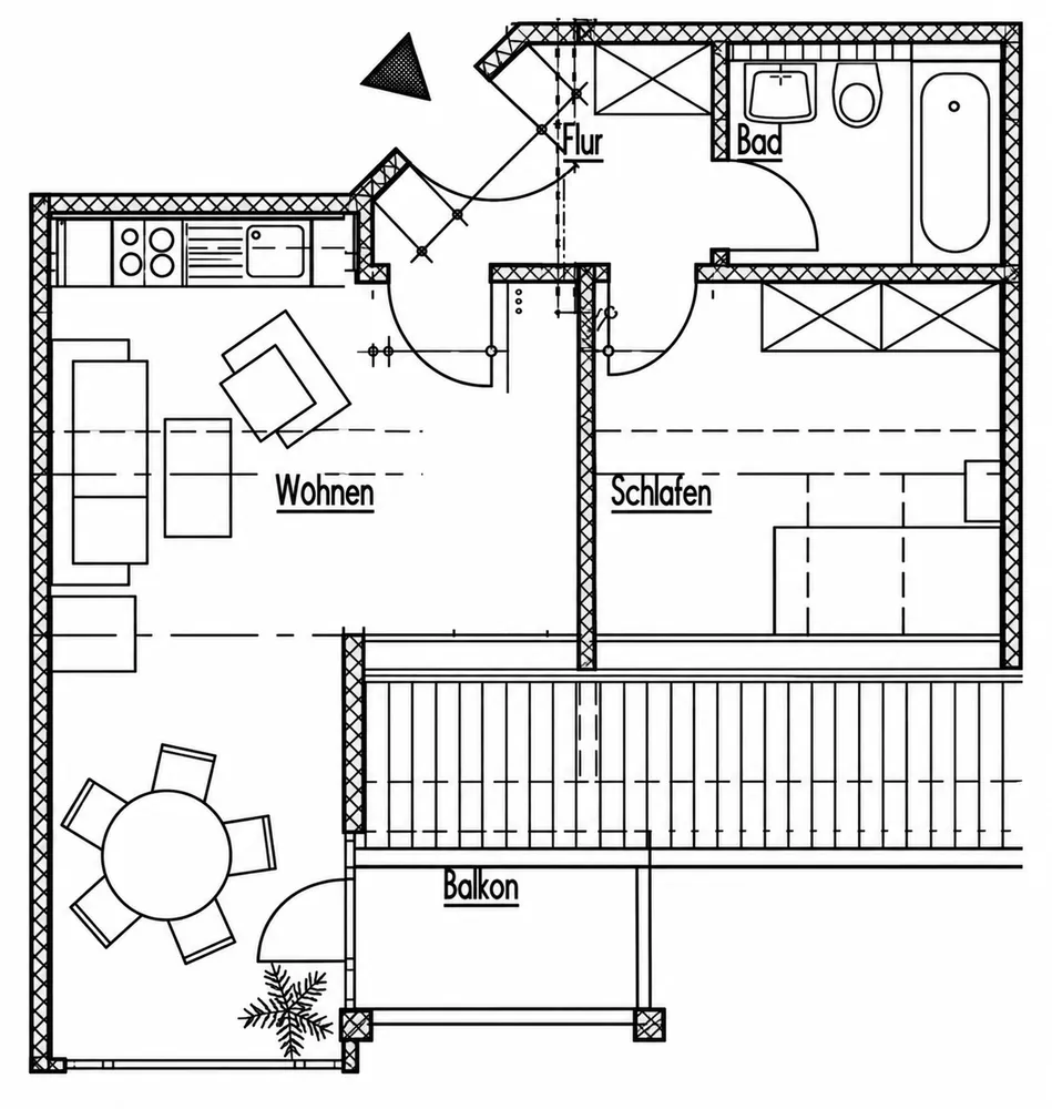2 Zimmer Wohnung mit 43 m² in Oldenburg – Bild 2