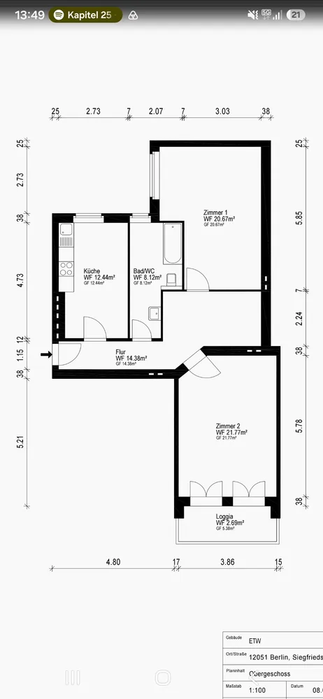 2 Zimmer Wohnung mit 80 m² in Berlin – Bild 8