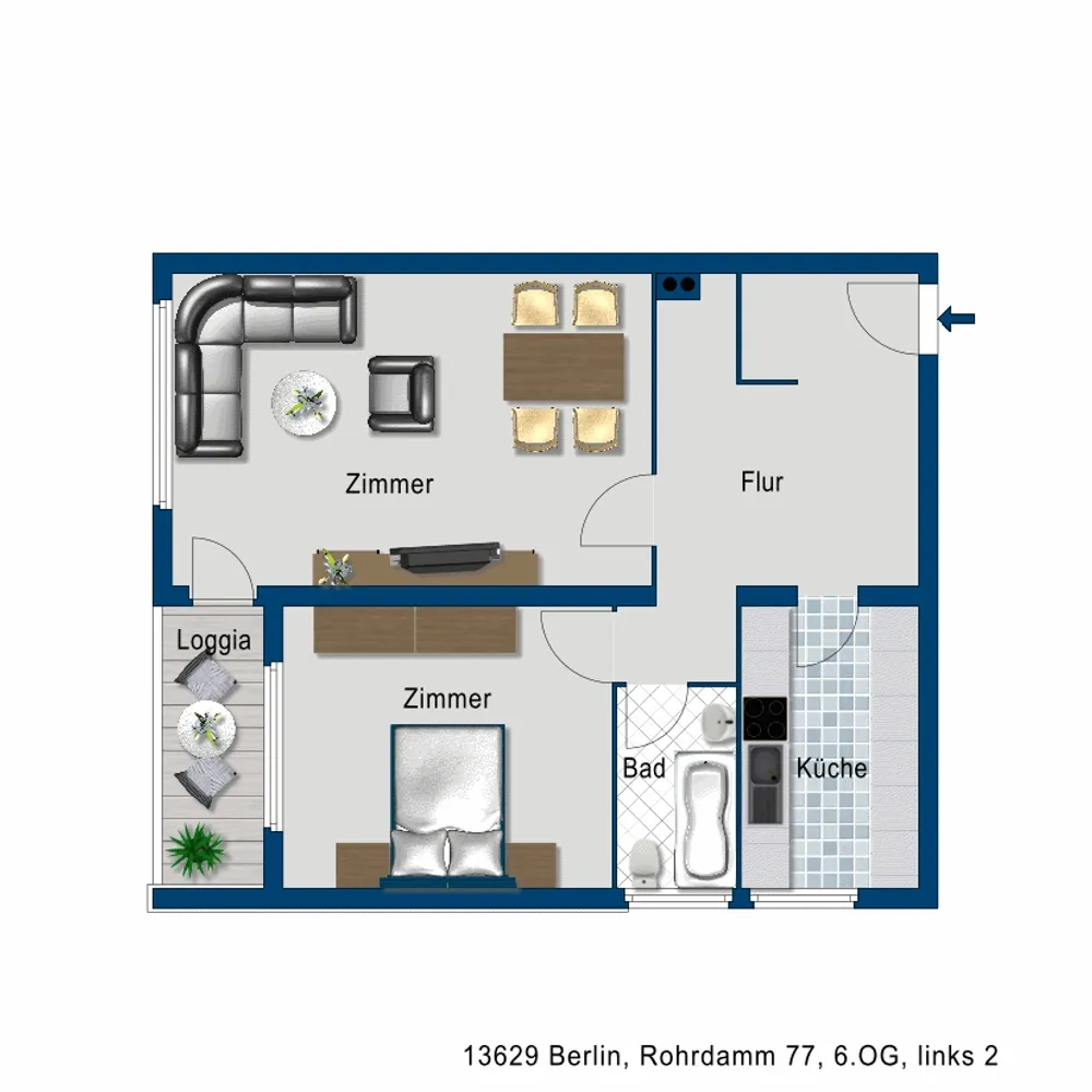 2 Zimmer Wohnung mit 64 m² in Berlin – Bild 2