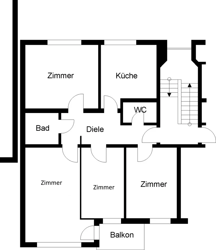 5 Zimmer Wohnung mit 82 m² in Duisburg – Bild 2