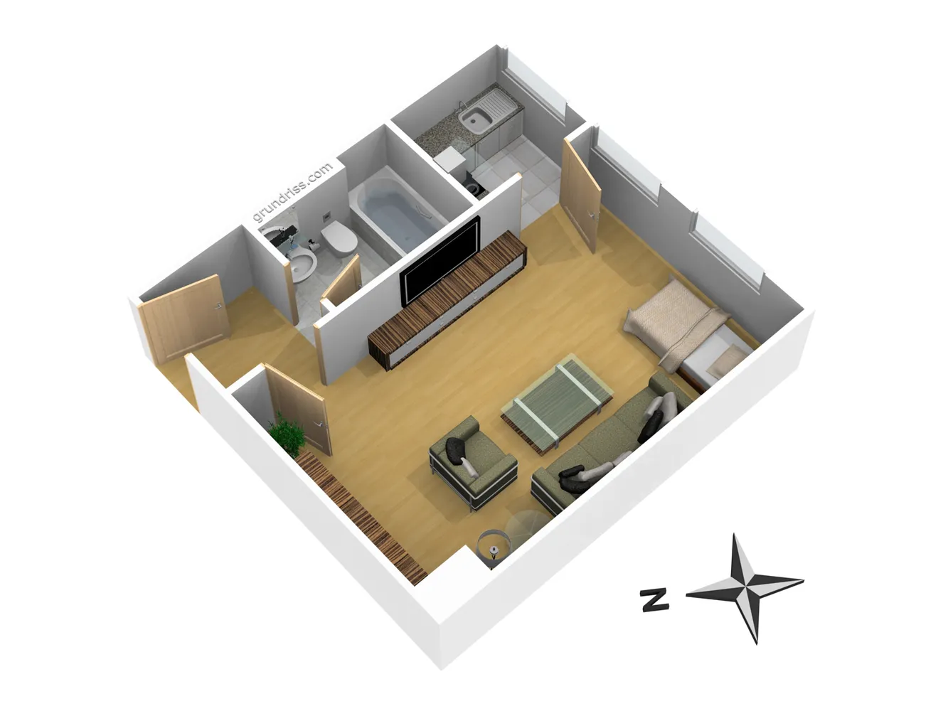 1 Zimmer Wohnung mit 30 m² in München – Bild 6