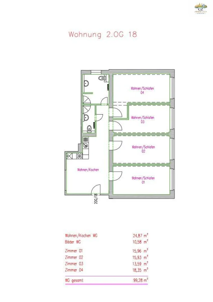 4 Zimmer Wohnung mit 99 m² in Dresden – Bild 2