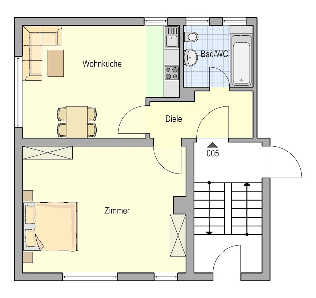 1 Zimmer Wohnung mit 46 m² in Herne – Bild 2