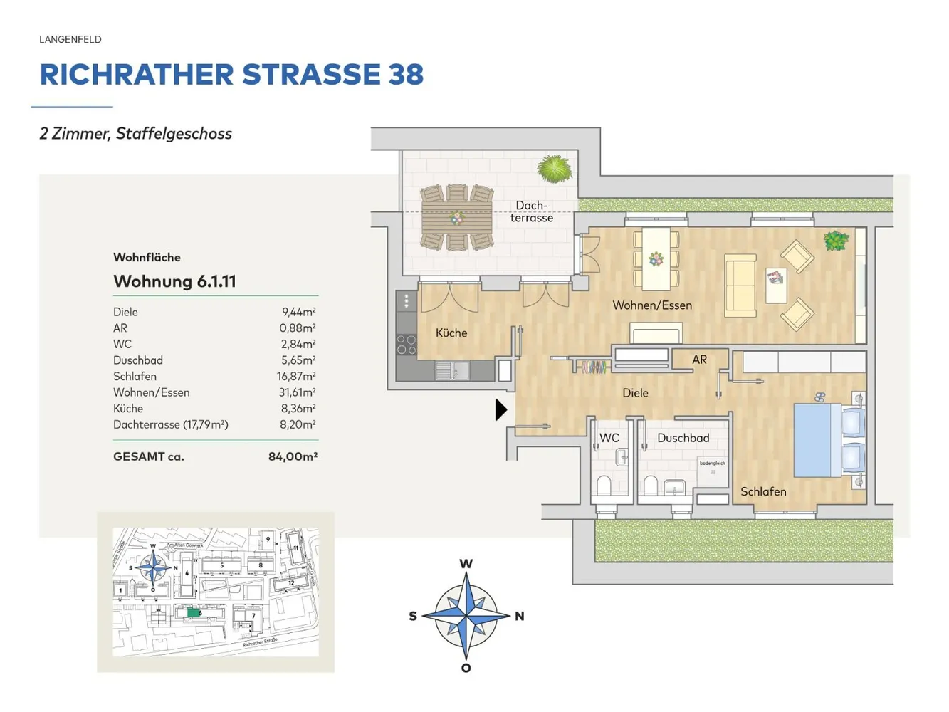 2 Zimmer Wohnung mit 84 m² in Langenfeld – Bild 1