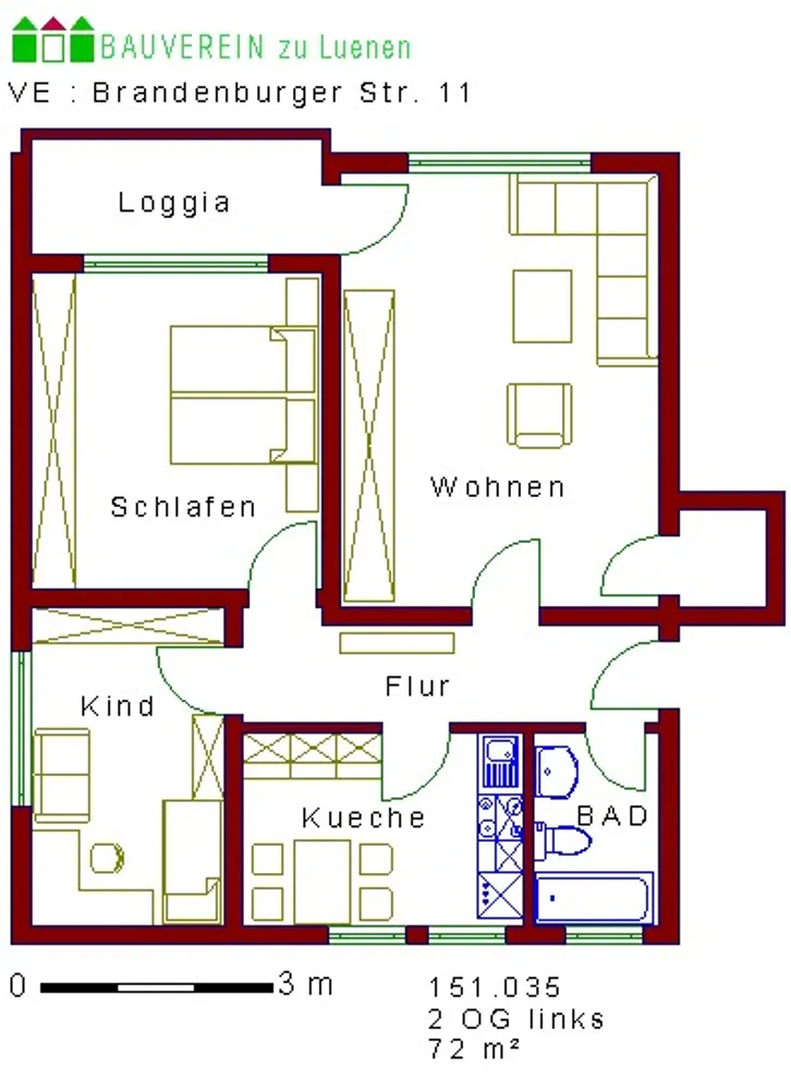 4 Zimmer Wohnung mit 72 m² in Hamm – Bild 1