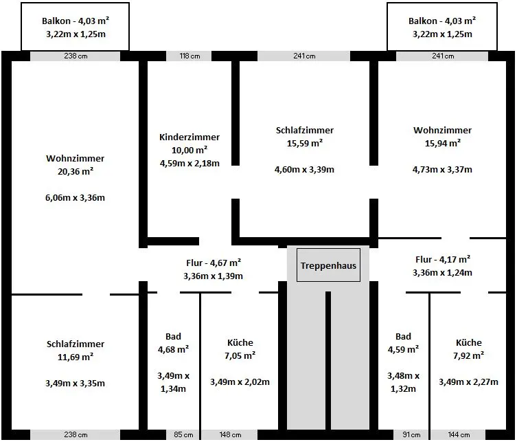 6 Zimmer Wohnung mit 107 m² in Neubrandenburg – Bild 4