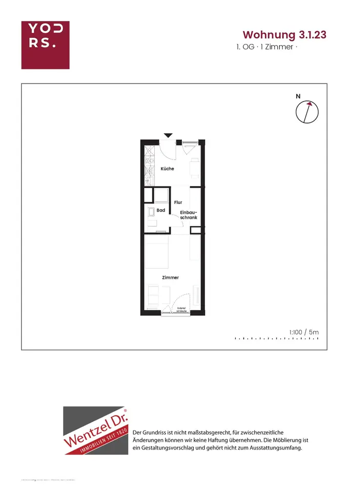 Studio mit 32 m² in Hamburg – Bild 5