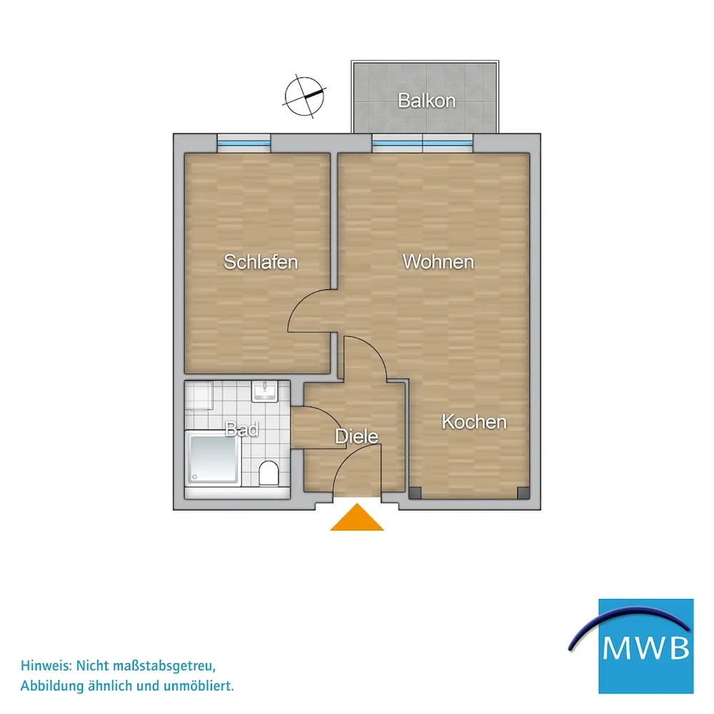 2 Zimmer Wohnung mit 52 m² in Oberhausen – Bild 3