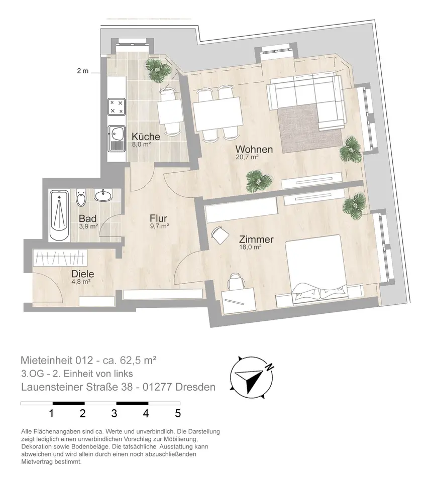 2 Zimmer Wohnung mit 63 m² in Dresden – Bild 7
