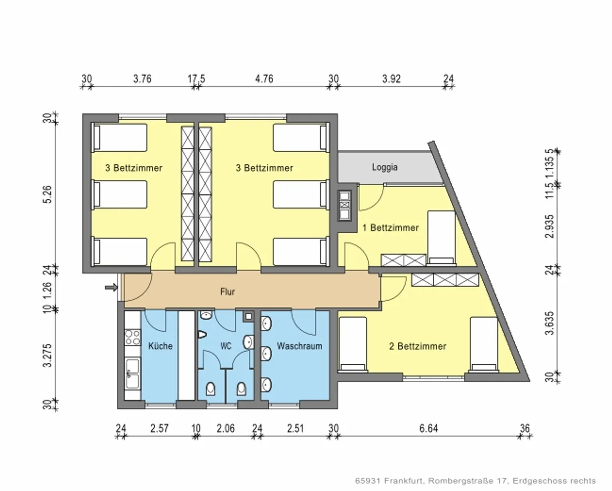 5 room apartment with 109 m² in Frankfurt am Main – Photo 2