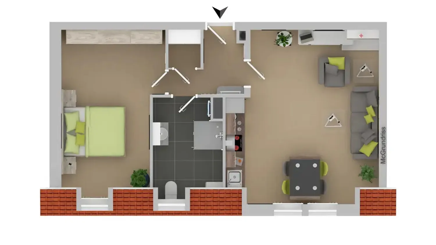 2 Zimmer Wohnung mit 45 m² in Münster – Bild 8