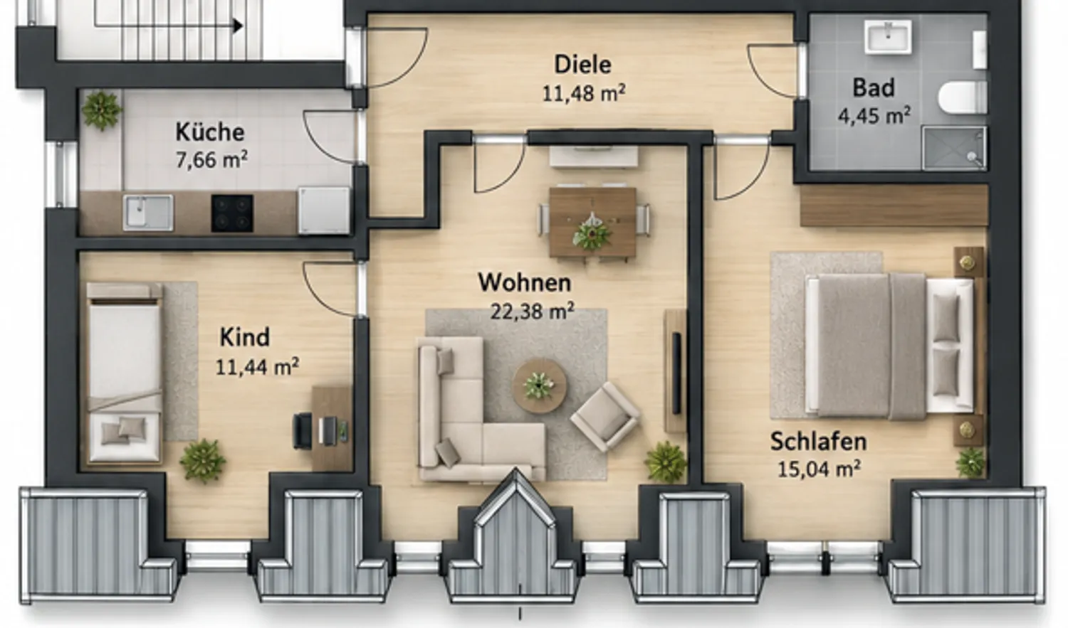 3 Zimmer Wohnung mit 72 m² in Leverkusen – Bild 5