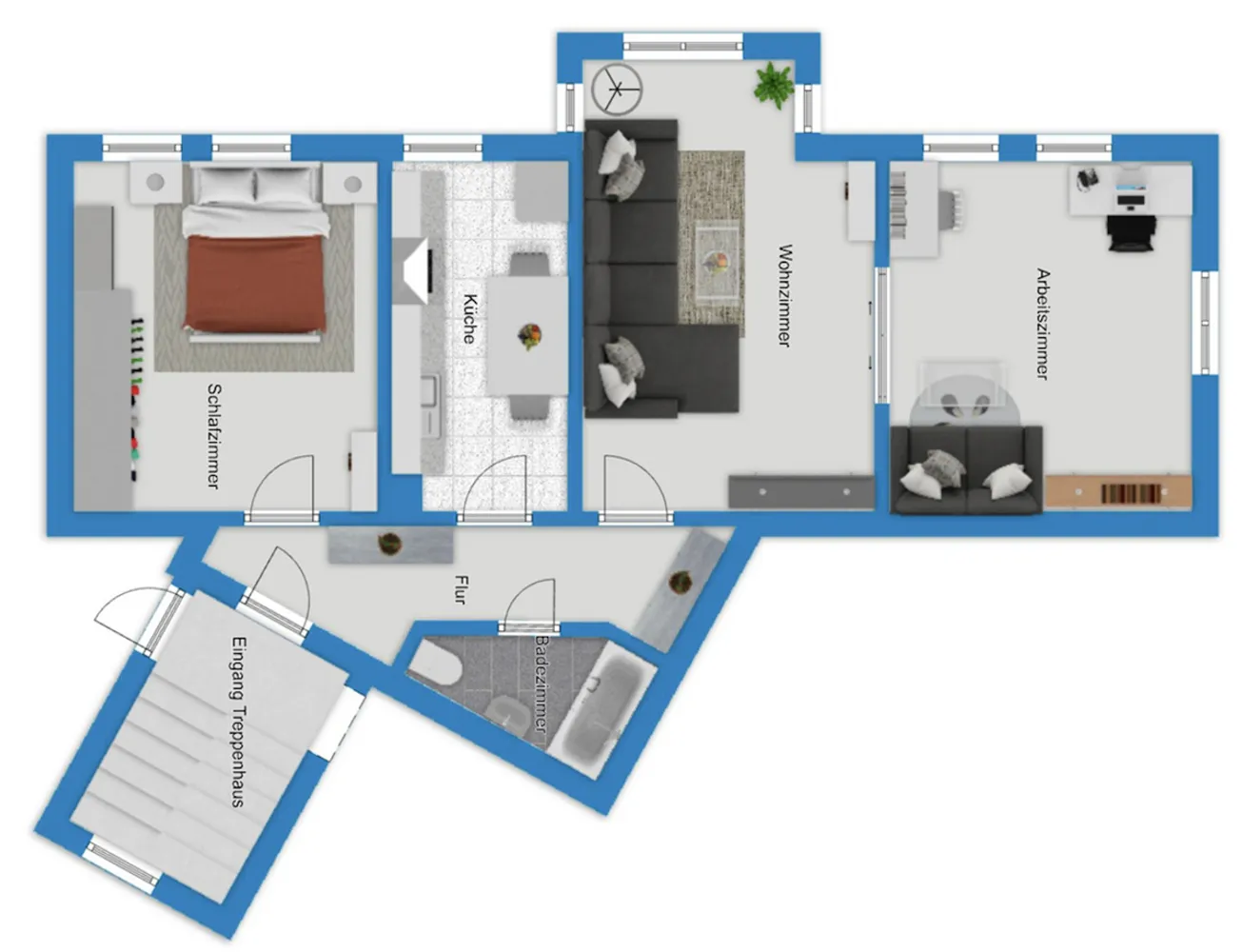 3 Zimmer Wohnung mit 79 m² in Halle (Saale) – Bild 2