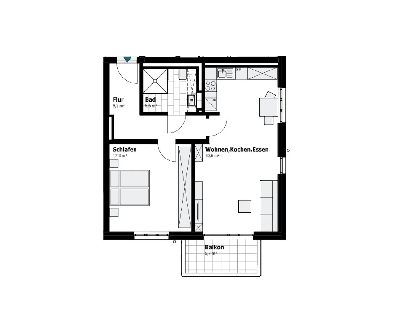 2 Zimmer Wohnung mit 66 m² in Duisburg – Bild 4