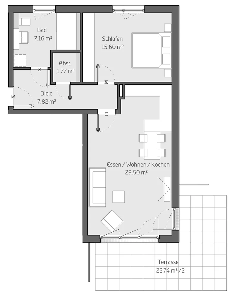 2 room apartment with 73 m² in Landshut – Photo 4