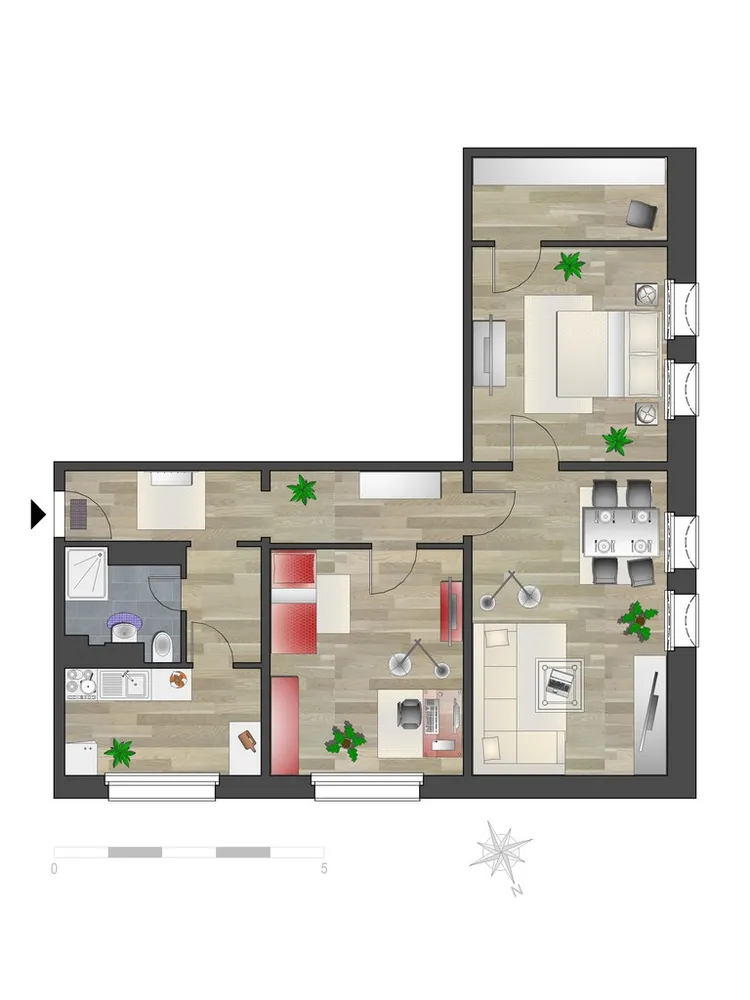 3 room apartment with 72 m² in Chemnitz – Photo 5