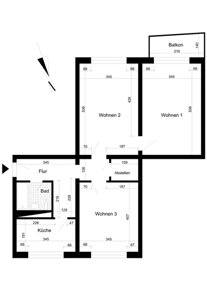 3 Zimmer Wohnung mit 73 m² in Magdeburg – Bild 2
