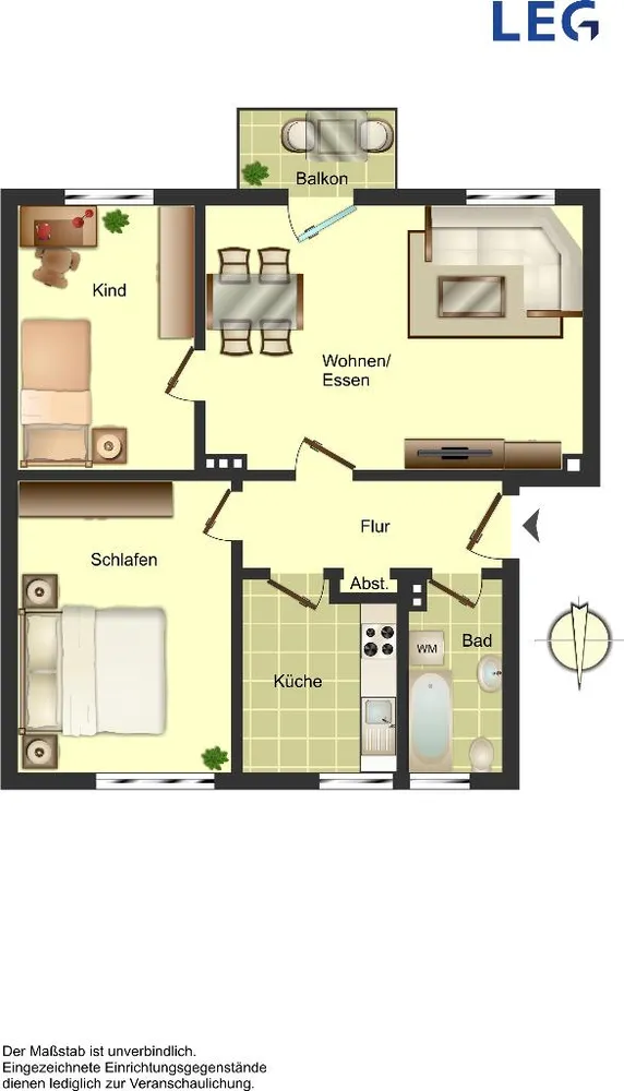 3 Zimmer Wohnung mit 66 m² in Osnabrück – Bild 2