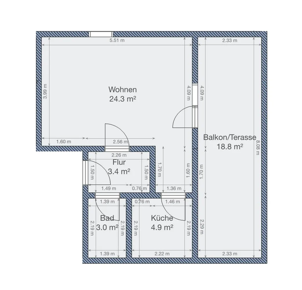 1 room apartment with 45 m² in Magdeburg – Photo 4