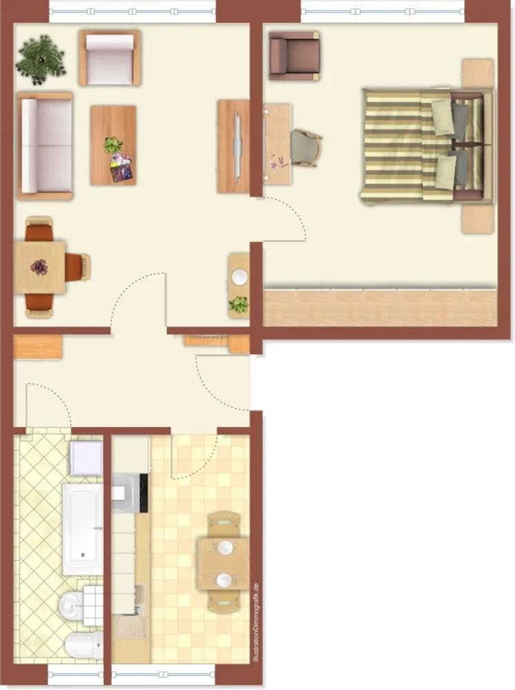 2 room apartment with 46 m² in Limbach-Oberfrohna – Photo 8