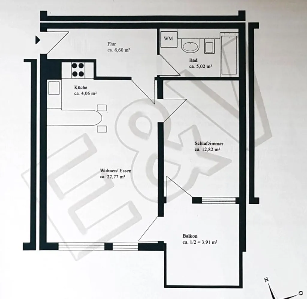 2 Zimmer Wohnung mit 60 m² in München – Bild 6