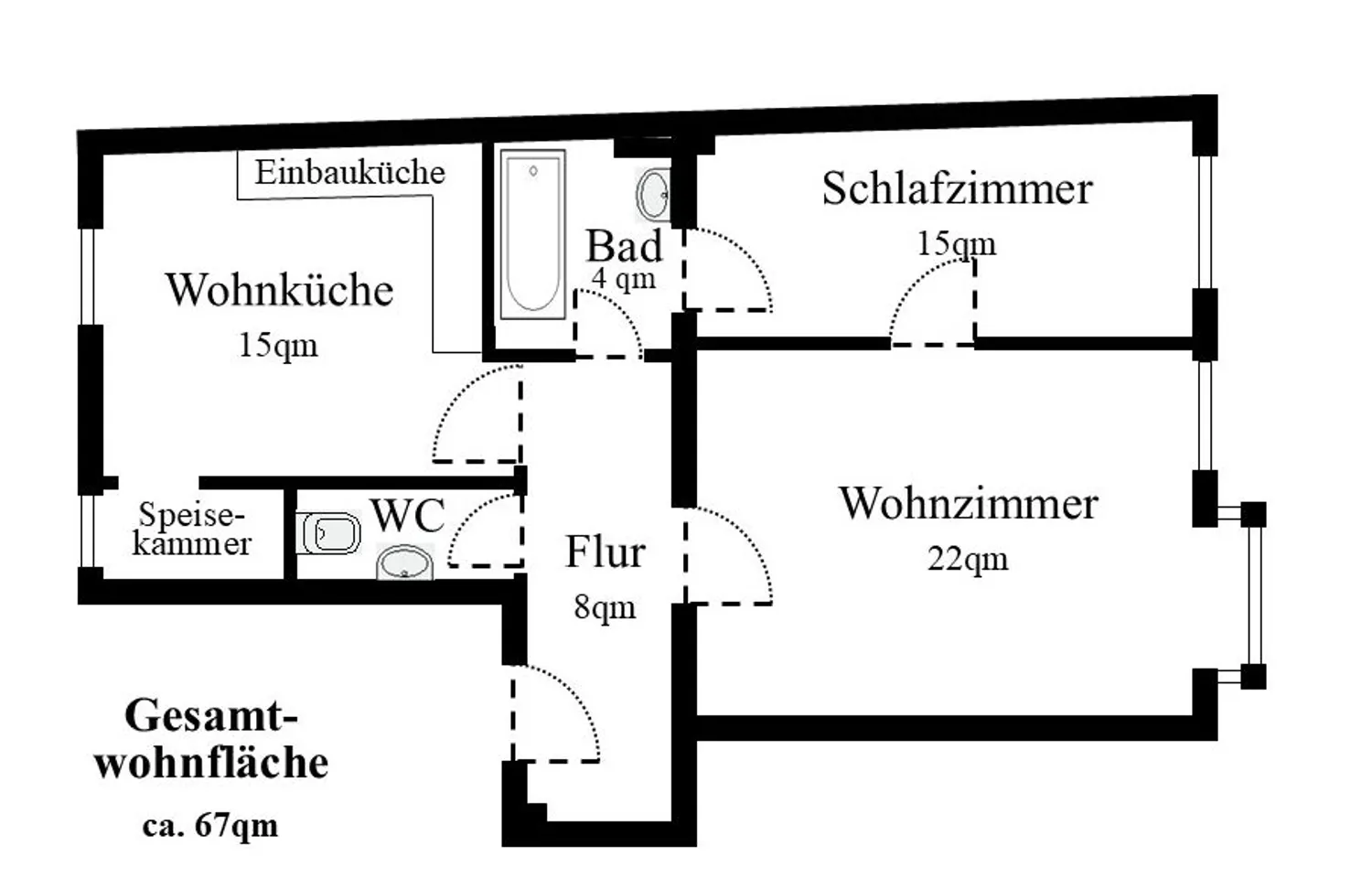 2 room apartment with 67 m² in Augsburg – Photo 9
