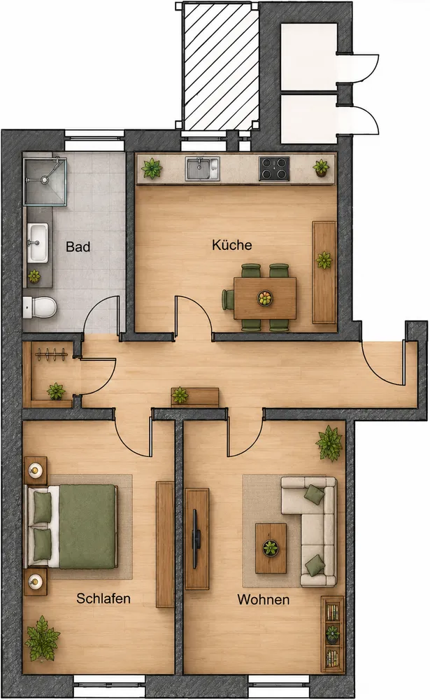 2 Zimmer Wohnung mit 64 m² in Greiz – Bild 7