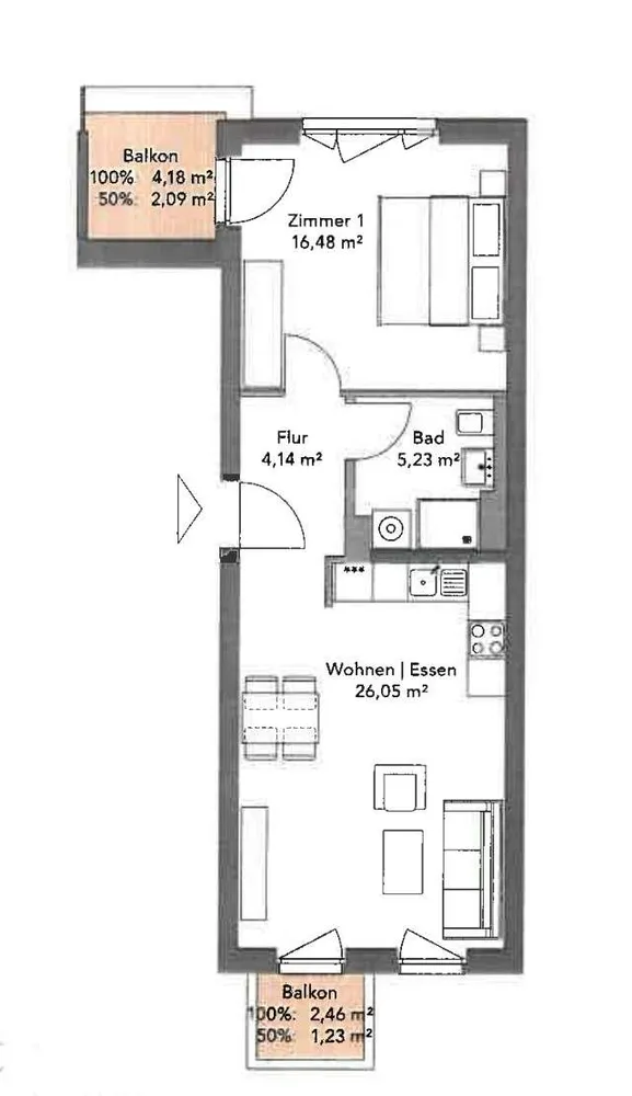 2 Zimmer Wohnung mit 55 m² in Berlin – Bild 12
