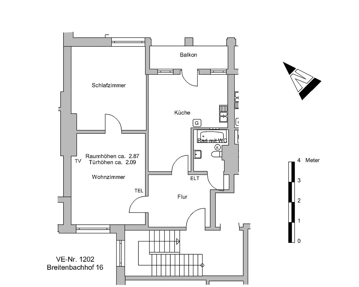 2 Zimmer Wohnung mit 61 m² in Bremen – Bild 2