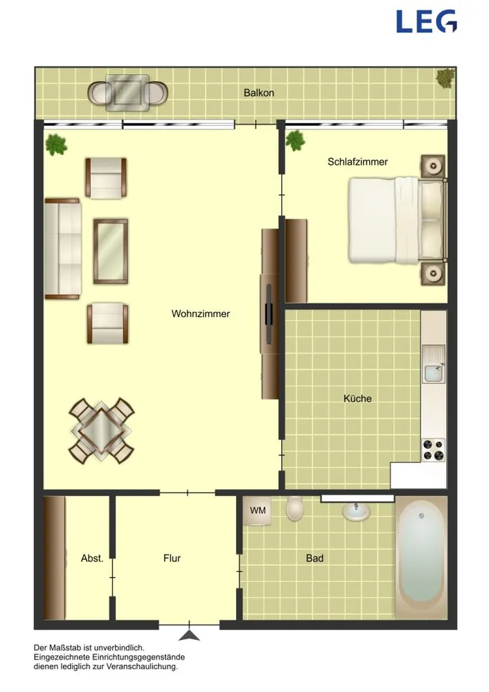 2 room apartment with 44 m² in Brunswick – Photo 3