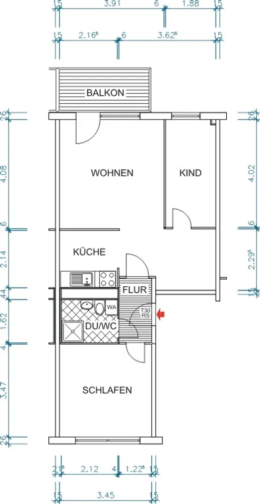 3 room apartment with 56 m² in Chemnitz – Photo 3
