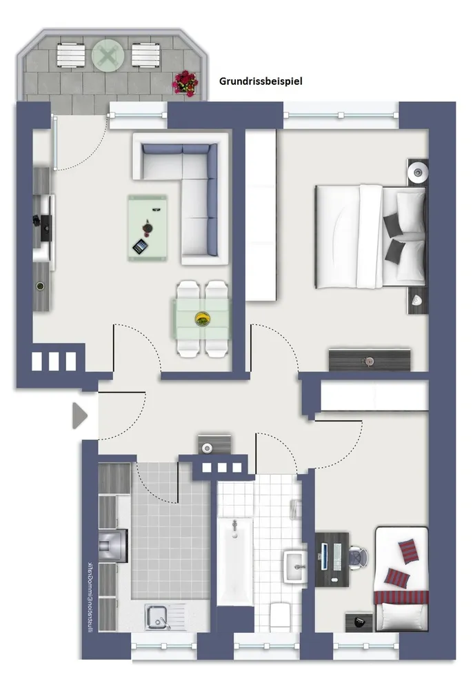 3 room apartment with 60 m² in Chemnitz – Photo 2