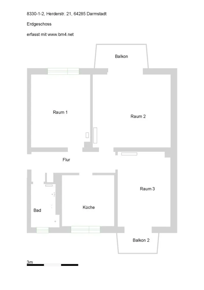3 Zimmer Wohnung mit 69 m² in Darmstadt – Bild 3