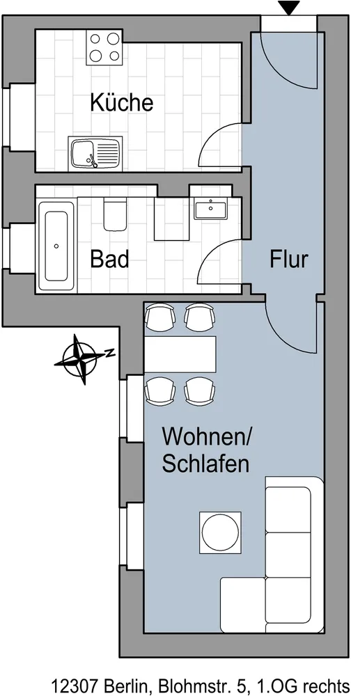1 room apartment with 37 m² in Berlin – Photo 2