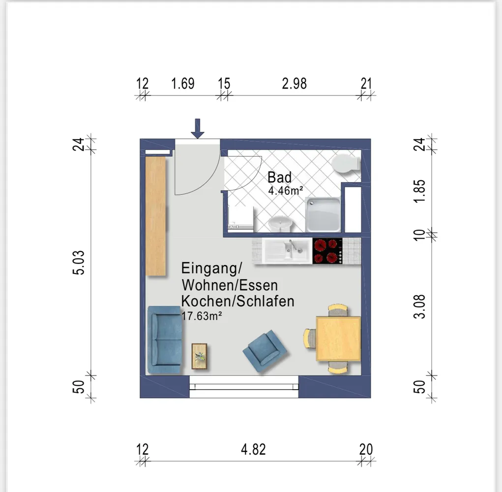 1 Zimmer Wohnung mit 22 m² in Frankfurt am Main – Bild 8