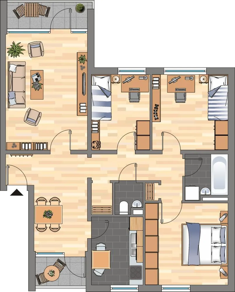 4 room apartment with 87 m² in Brunswick – Photo 2
